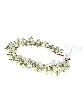 Floral Crown Headband Wedding Flower Crown Bridal Halo Eucalyptus Leaves